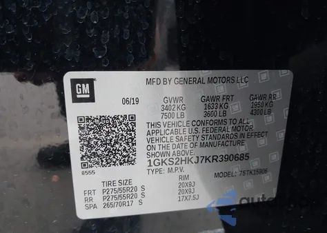 1GKS2HKJ7KR390685
